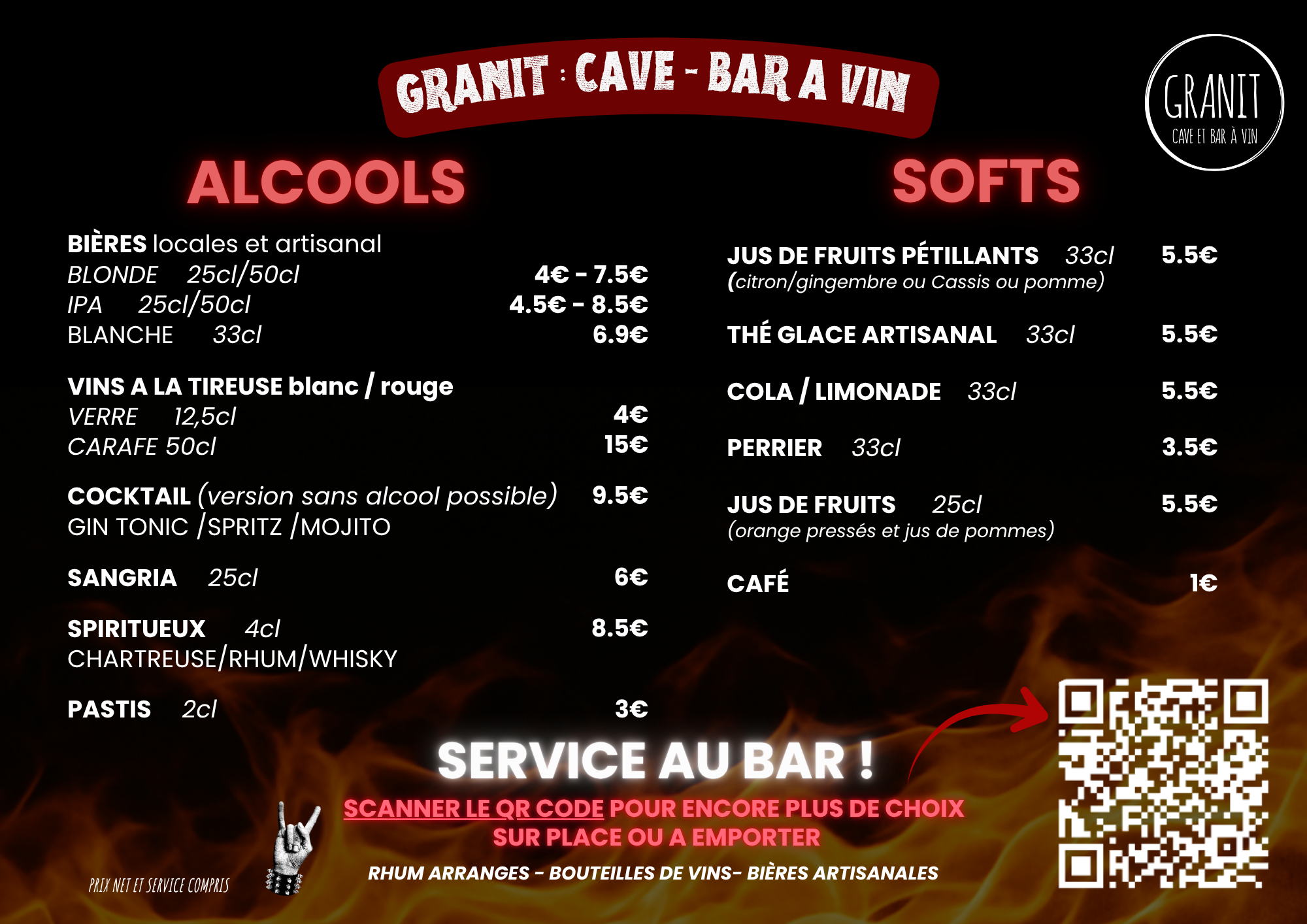 CARTE BOISSON SPECIAL HELLFEST !
