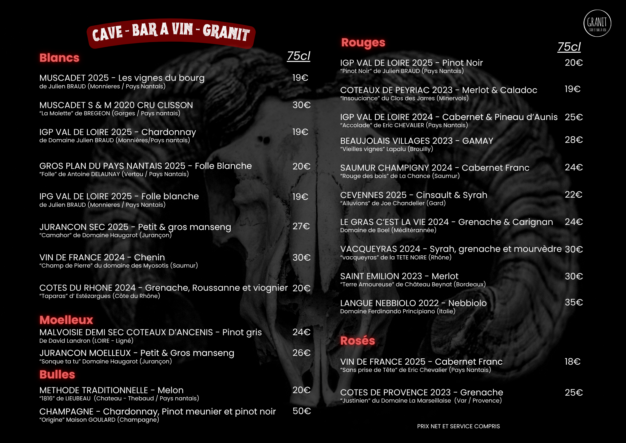 CARTE BOUTEILLE SPECIAL HELLFEST !