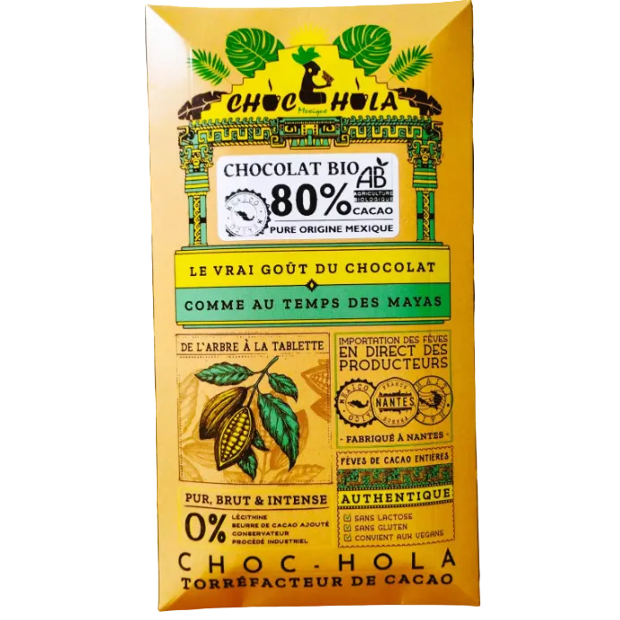 Tablette chocolat noir BIO 80%